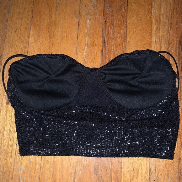 Vintage 90’s sequin crop top with padding - Picture 4 of 6